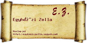 Egyházi Zella névjegykártya